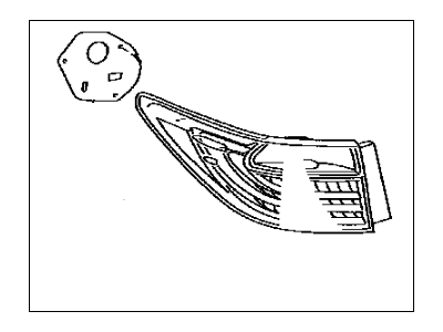 Lexus 81561-33620 Lens & Body, Rear Combination Lamp