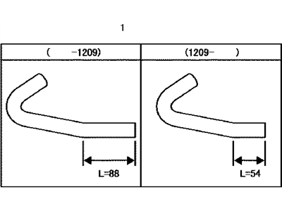 Toyota 16282-36021 Hose, Water By-Pass