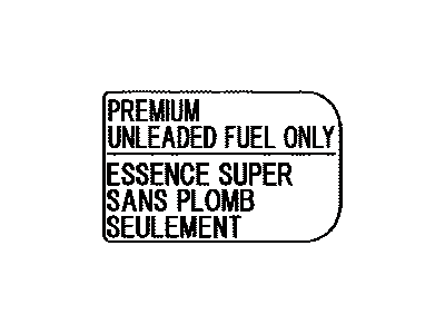Toyota 74559-60030 Fuel Label