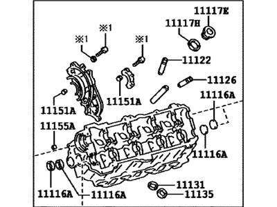 Toyota 11102-59095 Head, Cylinder, LH