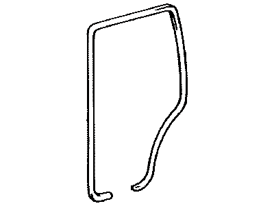 Toyota 62331-60020-A0 Weatherstrip, Rear Door Opening Trim, RH