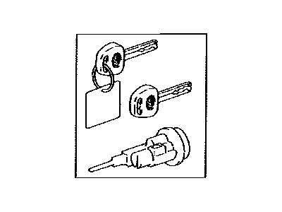 Lexus 89073-60011 Cylinder Set, Lock W