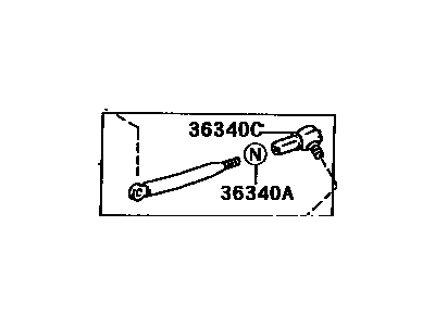 Toyota 36308-60240 Rod Sub-Assy, High & Low Shift