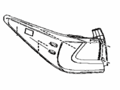 Lexus 81551-24190 Lens & Body, Rear Combination Lamp
