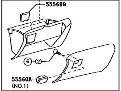 Lexus 55501-48170-A0 Door Sub-Assy, Glove Compartment