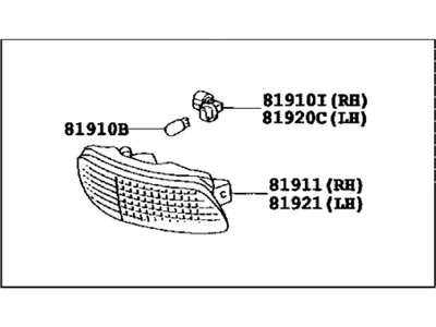 Lexus 81920-48040 Reflector Assy, Reflex, LH