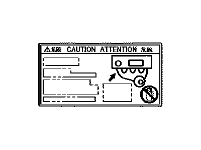 Lexus 11293-28140 Label, Engine Caution