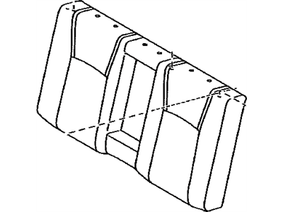Lexus 71077-53490-C0 Rear Seat Back Cover (For Bench Type)
