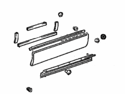 Lexus 75072-50031-D1 Moulding Sub-Assy, Front Door, Outside LH