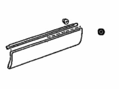 Lexus 75733-50031 Moulding, Front Door, Outside Upper Rear RH