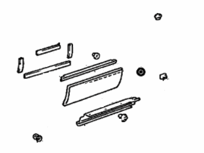 Lexus 75076-50031-C0 Moulding Sub-Assy, Rear Door, Outside LH
