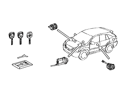 Lexus 69005-0E011 Cylinder & Key Set