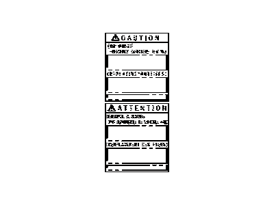 Lexus 41992-08010 Label, Differential Notice