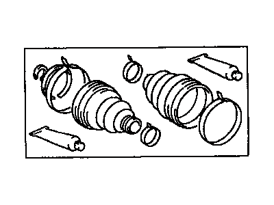 Toyota 04437-48031 Rear Cv Joint Boot Kit