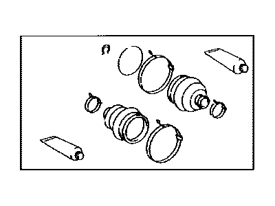 Lexus 04438-21061 Boot Kit, Front Drive Shaft, In & Outboard