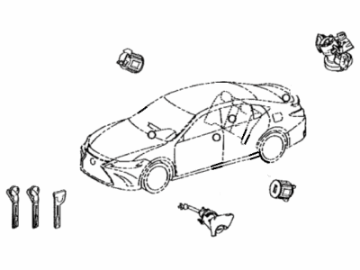 Lexus 69005-06780 CYLINDER & KEY SET