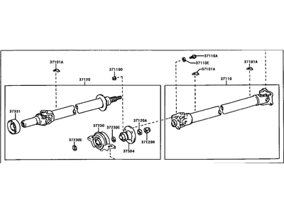 Lexus 37100-53050 Shaft Assy, Propeller W/Center Bearing