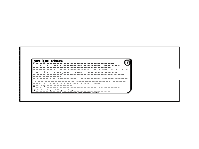 Lexus 74596-12011 Label, Side Air Bag Caution