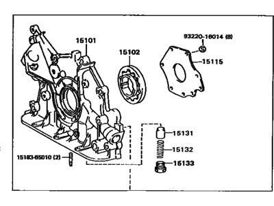 Lexus 15100-62030 Pump Assembly, Oil