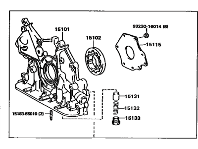 Toyota 15100-62030 Oil Pump