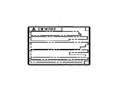 Toyota 11285-37060 Label, COOLANT System