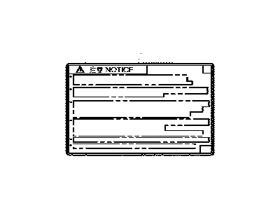 Lexus 11285-37060 Label, COOLANT System