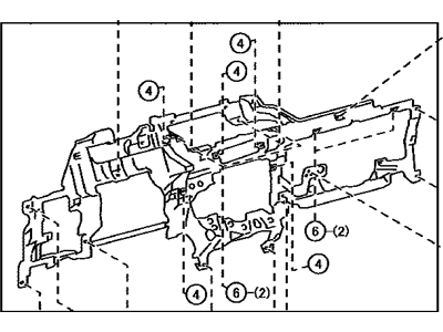 Lexus 55303-76010 Panel Sub-Assy, Instrument