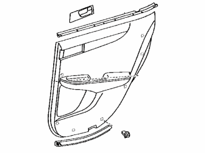 Lexus 67630-33671-A0 Board Sub-Assy, Rear Door Trim, RH