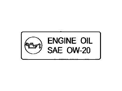 Lexus 15369-31010 Label, Engine Oil Information