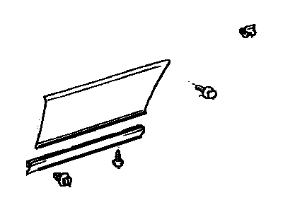 Lexus 75076-33060-C1 Moulding Sub-Assy, Rear Door, Outside LH