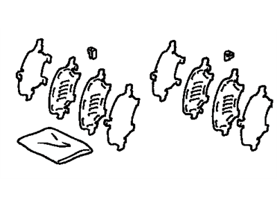 Lexus 04945-33040 Shim Kit, Anti Squeal, Front