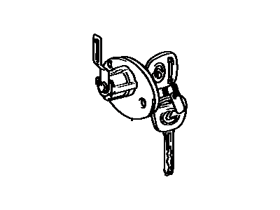 Lexus 69055-32260-01 Luggage Compartment Lock Cylinder & Key Set