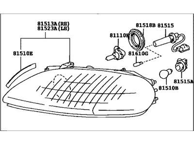 Lexus 81511-24045 Lamp Assy, Front Turn Signal, RH