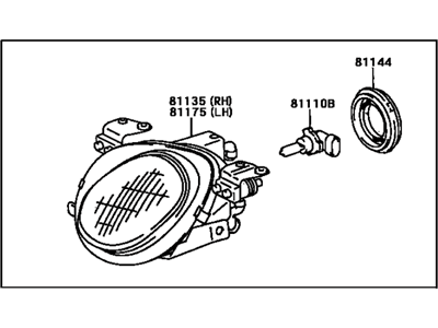 Lexus 81110-24091 Headlamp Assembly, Right