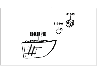 Lexus 81360-24021 Lamp Assy, Cornering, RH