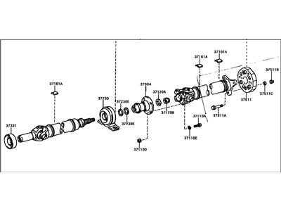 Lexus 37100-24380 Shaft Assy, Propeller W/Center Bearing