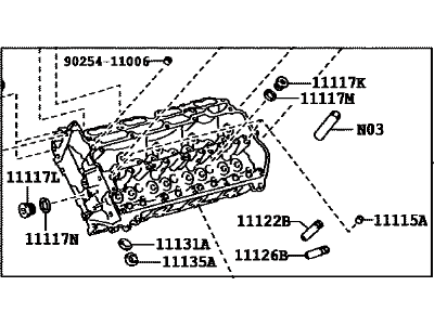 Lexus 11102-09150 Head, Cylinder, LH