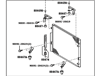 Lexus 88460-60400 CONDENSER Assembly