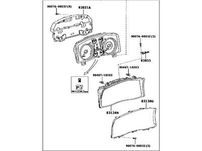 Lexus 83800-60F84 Meter Assy, Combination