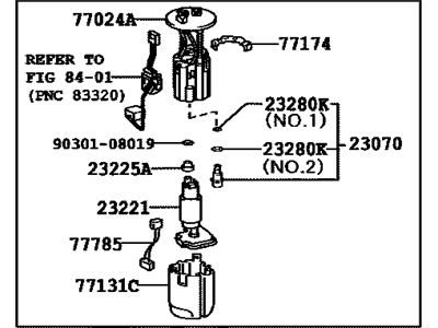 Toyota 77020-35150 Fuel Suction Tube Assembly W/Pump & Gage