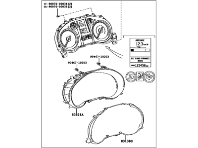 Lexus 83800-6AS01 Meter Assy, Combination