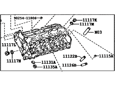 Lexus 11102-39335 Head Sub-Assy, Cylinder