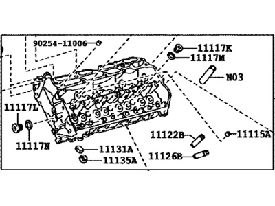 Toyota 11102-39267 Head Sub-Assembly, Cylinder