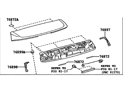 Lexus 76085-60080-A0 Spoiler Sub-Assy, Rear