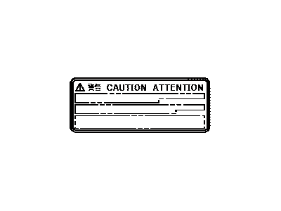 Lexus 11293-20030 Label, Engine Caution