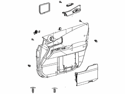 Lexus 67620-0E020-C0 Board Sub-Assy, Front Door Trim, LH