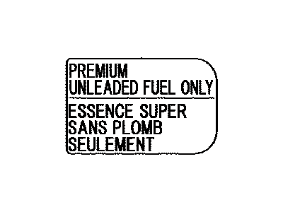 Lexus 74559-20110 Label, Fuel Information