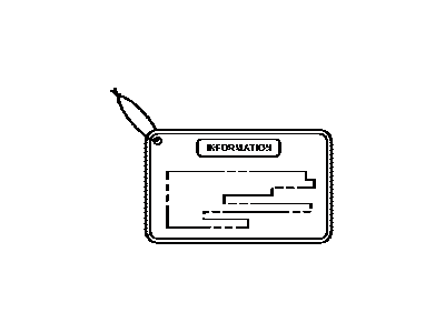 Lexus 11294-28010 Label, Leak Detection Pump Information
