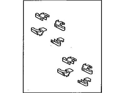 Toyota 04947-22050 Brake Pads Hardware Kit
