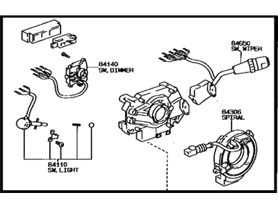 Toyota 84310-6A261 Switch Assy, Turn Signal